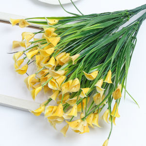1/3/5PCS Artificial Calla Lily Bouquet 33cm Fake Flowers For Home Decor Garden Wedding Decora Outdoor Vase Flower Arrangement