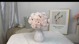 【LOCAL SELLER】 27 Heads Artificial Camellia Flowers Peony Rose Bouquet Bride Flower For Wedding Party Office Home Decoration