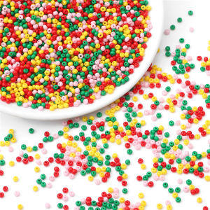 ลูกปัดแก้วเชกสีทึบคุณภาพสูง10ก. 2/3มม. ลูกปัดสร้อยคอ DIY สร้อยข้อมือทรงกลมหลวมสำหรับทำเครื่องประดับอุปกรณ์เย็บผ้า