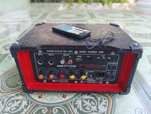 Power amplifier miniatur 220 Volt + tone kontrol subwoofer karaoke + mp3 BLUETOOTH