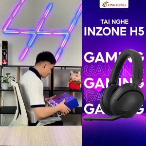 Tai nghe chụp tai Bluetooth Gaming Sony INZONE H5 WH-G500 - Hàng chính hãng - Thiết kế gaming năng động đệm tai mềm mại vừa vặn hạn chế tiếng ồn ổn định