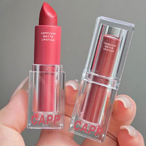 [COD]CAPPUVINI Lipstik Matte Transparent Acrylic Waterproof Lipstik Tahan Lama Dan Ringan -💖Catherine