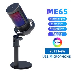 2024 New Original Condenser Gaming Mic RGB Professional Haptic Mute Mode Live Dedicated Recording Microphone For Pc Notebook