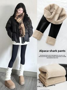 กางเกงโยคะเอวสูงสำหรับผู้หญิง กางเกงขายาวทรงเข้ารูป ผ้าฝ้ายหนา อบอุ่น ชั้นใน กางเกงยีนส์ทรงสลิม เหมาะสำหรับฤดูใบไม้ร่วงและฤดูหนาว