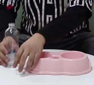 Pet Bowl Cat Bowl Dog Bowl 2 in 1 Food Bowl Drinking Bottle Set Puppy Kitty Food Bowls Water Bowl