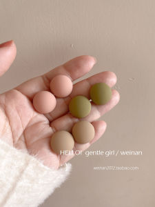 Mellowness Mosquito Coil Tray Ear Cuff Tea System Matte Morandi Ear Studs Earrings Korean Style Geometric Pattern Womens Jewelry