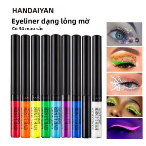 Bút Kẻ Mắt Dạng Lỏng Lì Chống Nước Phát Sáng Neon UV Màu Sắc Tươi Sáng - Vàng Đỏ Tím Lâu Trôi Dễ Sử Dụng Mỹ Phẩm Trang Điểm Mắt