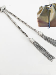 Cord Drawstring Bucket Bag Accessories Spring 2025 China Origin Diamond Fringe Tassel Bucket Bag Chain Replacement Parts