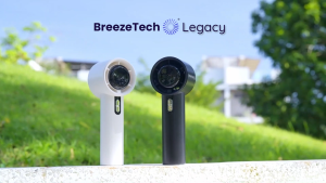 BreezeTech® Legacy 5000mAh Portable Handheld Fan | Digital Display | 0-100 Wind Speeds | Ultra Sleek | USB Rechargeable