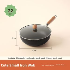 kimscook l Mini Cast Iron Pan for One Person Home Use Non-Stick Cooking Suitable for Induction and Gas Stoves