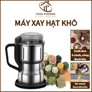 Máy Xay Hạt Khô Xay Bột Gia Vị Cà Phê Đa Năng Công Suất 300w 6 Lưỡi Dao Cực bén Chất Liệu Cối Inox