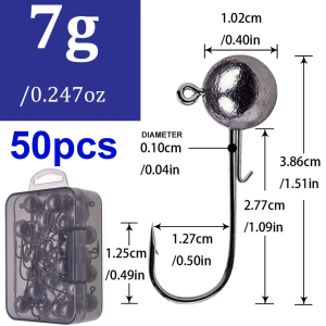 MrLurion 1g 2g 3g 4g -20g Fishing Rig Jig Head Hook for Bass Pike and Trout Freshwater Soft Lure Fish Hook Crank Swimming Bait