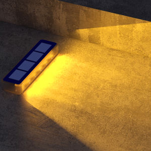 Outdoor Solar Deck Lights Waterproof LED Step Sidewalk Stair Garden Light IP68 Auto On/Off Solar Powered Dock Driveway Lighting