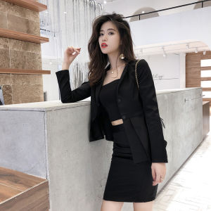 MUBEELE | Elegant OL Womens Skirt Suit Set Autumn Fashion Beauty Therapist Workwear Small Tailored Half-length Skirts Polyester Blend