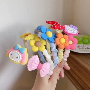 Bờm Cài Tóc Xếp Ly Chống Trượt In Họa Tiết Hoạt Hình Dễ Thương Băng Đô Thời Trang Cho Bé