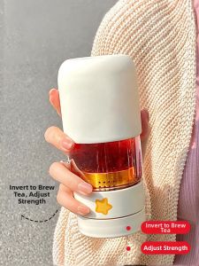 Fuguang | Elegant Heat-Resistant Women Glass Infuser Tea Cup