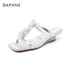 Daphne | Black Heeled Sandals Slip-on Elegant Peep Toe