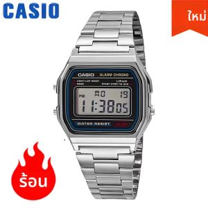 CASIO นาฬิกาสําหรับชายหรูหราคลาสสิก LED ดิจิตอลควอตซ์ชายนาฬิกากันน้ํา Power Reserve นาฬิกาปลุกนาฬิกาจับเวลานาฬิกาสแตนเลส