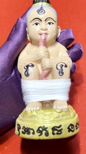 กุมารทองเก้าโกศ พิมพ์กรรมพิเศษ (เพนนท์สี) 9 ตน ฐานกว้าง 3 นิ้ว สูง 6 นิ้ว ครูบาชัยชนะ ฝังกุมารเก้าโกศ คุณค่า