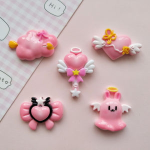 เครื่องประดับเรซินสีชมพูและดำ แฟชั่นสุดเท่ แฮนด์เมด ติดผม เคสโทรศัพท์มือถือ วัสดุเรซิน วัสดุอื่นๆ