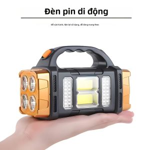 Đèn Pin LED COB Có Thể Sạc Lại Bằng USB Đèn Pin Cầm Tay Chống Nước Chạy Bằng Năng Lượng Mặt Trời Có Tích Hợp Sạc Dự Phòng Để Sử Dụng Khi Cắm Trại Ngoài Trời