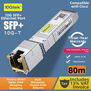 10Gtek | Electrical Optical Multi-mode Single-mode SFP Plus 10 Gigabit Module 30-80m