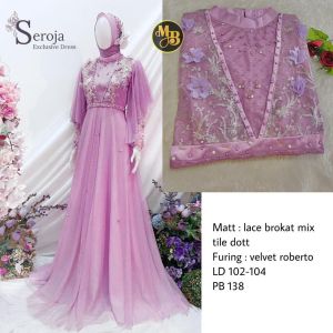 Veronica Dress Gamis Brukat Tile