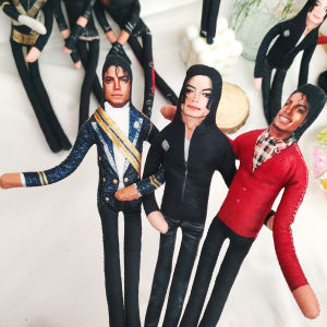 Bandai | New Style Michael Jackson Cosplay Prop Doll Plush Stuffed Figure Dolls Room Decoration Abstract Joint Mobility Props Gift