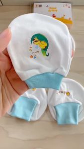 Set nón- bao tay - bao chân cho bé sơ sinh vải cotton mềm mại an toàn cho da BBC13