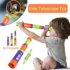 Kids Telescope Toy Adjustable 8x Focused 3D Telescopic Telescope Children Puzzle Educational Toy Birthday Gift