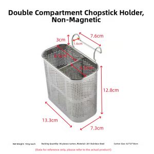Double Compartment Drying Chopstick Holder