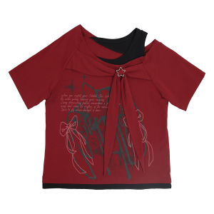 Sparkle Ladder Off Shoulder SweetCool Lightweight Tee