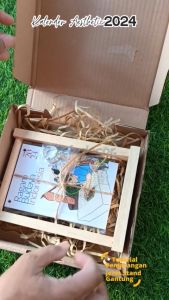 2026 Kalender Meja Plus Stand Gantung Kalender Mini Ukuran A6 Cocok untuk Hampers