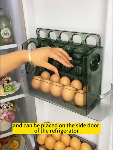 30 Grid Egg Tray Three Layer Egg Transparent Storage Box Organizer Rack Container Automatic Flip Shelf Storage Egg Tray Organizer for Refrigerator Tray Layer Box Fresh Household 30 Grid Egg Tray\\n\\n What is the 30 Grid Egg Tray?\\n\\nThe 30 Grid Egg Tray is a versatile egg storage solution designed specifically for organizing and storing eggs in your refrigerator. This egg tray features a 30-grid design, allowing you to store up to 30 eggs at once. The transparent storage box is made of high-quality materials, making it easy to clean and maintain.\\n\\n Key Features\\n\\n- 30-grid design for storing up to 30 eggs\\n- Transparent storage box for easy visibility\\n- High-quality materials for durability and easy cleaning\\n- Automatic flip egg tray for efficient egg storage\\n\\n Benefits of Using the 30 Grid Egg Tray\\n\\nUsing the 30 Grid Egg Tray has numerous benefits, including:\\n\\n- Improved organization: With the 30-grid design, you can easily organize and store your eggs in a neat and tidy manner.\\n- Enhanced visibility: The transparent storage box allows you to easily see the eggs inside, making it simple to find what you need.\\n- Easy cleaning: The high-quality materials used in the construction of the egg tray make it easy to clean and maintain.\\n- Automatic flip egg tray: The automatic flip egg tray helps to keep your eggs fresh by ensuring they are stored in the optimal position.\\n\\n How to Use the Three Layer Transparent Storage Box\\n\\nUsing the Three Layer Transparent Storage Box is easy and straightforward. Here are some steps to help you get started:\\n\\n Setting Up Your Egg Organizer\\n\\n1. Place the egg tray on a flat surface.\\n2. Fill the tray with eggs, ensuring they are placed in the designated grid spaces.\\n3. Place the filled egg tray into the Three Layer Transparent Storage Box.\\n4. Close the lid of the storage box.\\n\\n Storing Eggs Safely & Efficiently\\n\\nTo store your eggs safely and efficiently, follow these tips:\\n\\n- Store the egg tray in the refrigerator at a temperature between 35°F and 40°F (1.7°C and 4.4°C).\\n- Make sure the eggs are stored with the pointed end facing down.\\n- Rotate the egg tray every few days to ensure even storage.\\n\\n Comparing Egg Storage Solutions\\n\\nWhen it comes to egg storage solutions, there are many options available on the market. However, the Three Layer Transparent Storage Box and the Automatic Flip Egg Tray stand out as superior choices.\\n\\n Three Layer Transparent Storage Box vs. Other Options\\n\\nCompared to other egg storage solutions, the Three Layer Transparent Storage Box offers several advantages:\\n\\n- Easy visibility: The transparent design makes it simple to see the eggs inside.\\n- Space-saving: The three-layer design allows you to store more eggs in less space.\\n- Easy cleaning: The high-quality materials used in the construction of the storage box make it easy to clean and maintain.\\n\\n Automatic Flip Egg Tray: A Game-Changer for Egg Storage\\n\\nThe Automatic Flip Egg Tray is a game-changer for egg storage. This innovative design helps to keep your eggs fresh by automatically flipping them every few days. This ensures that the eggs are stored in the optimal position, reducing the risk of spoilage and extending their shelf life.\\n\\n Maintaining Your Egg Storage Container\\n\\nMaintaining your egg storage container is essential to keeping your eggs fresh and safe to eat. Here are some tips for keeping your egg organizer clean and well-maintained:\\n\\n Cleaning and Sanitizing Your Egg Organizer\\n\\nTo clean and sanitize your egg organizer, follow these steps:\\n\\n1. Remove the egg tray from the Three Layer Transparent Storage Box.\\n2. Wash the egg tray with warm, soapy water.\\n3. Rinse the egg tray thoroughly with clean water.\\n4. Sanitize the egg tray using a solution of one tablespoon of bleach per gallon of water.\\n5. Allow the egg tray to air dry completely before placing it back into the Three Layer Transparent Storage Box.\\n\\n Extending the Life of Your Egg Storage Container\\n\\nTo extend the life of your egg storage container, follow these tips:\\n\\n- Store the egg tray in the refrigerator at a temperature between 35°F and 40°F (1.7°C and 4.4°C).\\n- Rotate the egg tray every few days to ensure even storage.\\n- Clean and sanitize the egg tray regularly to prevent the buildup of bacteria.\\n\\n Conclusion\\n\\nIn conclusion, the 30 Grid Egg Tray and Three Layer Transparent Storage Box are excellent choices for storing eggs in your refrigerator. These egg organizers offer numerous benefits, including improved organization, enhanced visibility, and easy cleaning. Additionally, the Automatic Flip Egg Tray helps to keep your eggs fresh by ensuring they are stored in the optimal position. By following the tips outlined in this guide, you can maintain your egg storage container and enjoy fresh, delicious eggs for longer.\n}