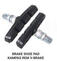 Brake Shoe Pad Kampas Karet Sepatu Rem Stopan Brakepad Rim V Brake Vbrake. 