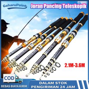 Joran Pancing Teleskopik Joran Pancing Serat Karbon 2.1M-3.6M Joran Pancing Putar Portabel Tiang Pancing Umpan/Joran Pancing Murah Kuat Teleskopik/ Tongkat Pancing Murah Portable/ Joran Pancing Carbon/ Tongkat Pancing Super Kuat Teleskopik Antena