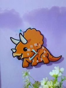 Jam Dinding Aesthetic Karakter Dinosaurus Lucu