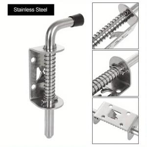 304 Stainless Steel Spring Latch Pin - Durable Window Cabinet Hinges Security Bolt For Household Doors
