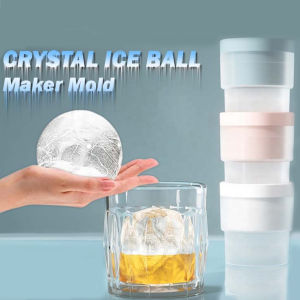 Ice Ball Maker Whiskey Ice Ball Maker Reusable Slow-Melting Crystal Clear Ice Balls Premium Silicone Round Ice Mold