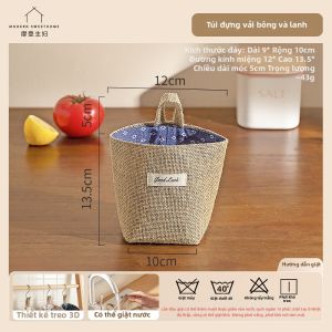 MODERN SWEETHOME | Túi Treo Lưu Trữ Bằng Vải Cotton Hemp Hiện Đại