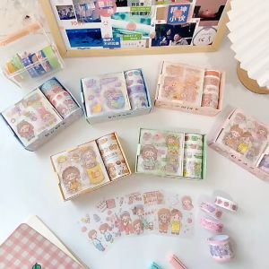 Washi tape phim hoạt hình dễ thương pastel  trang trí sổ tay planner scrapbook bullet journal… [ 078 ]