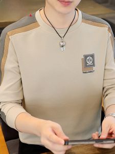 HENGYUANXIANG | Hengyuanxiang Spring Autumn 2025 New Mens Sweatshirt Casual Thin Long Sleeve Base Shirt Fashionable Polyester T-shirt