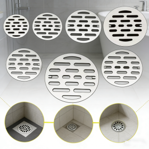 Universal Stainless Steel Round Floor Drains Cover Plate Sink Strainer Anti-clogging Shower Drains Hair Catcher Bathroom Fixture