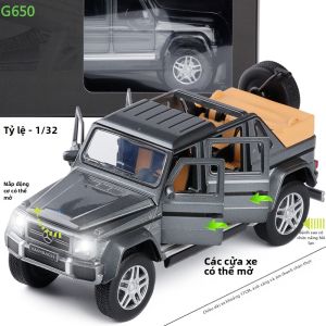 JACKIEKIM | Xe Đồ Chơi Mô Hình Hợp Kim Mở Mui Off Road 5 Cửa Có Âm Thanh & Đèn Tự Lùi