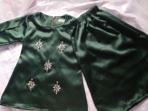 BAJU KURUNG ANAK PAYET- HIJAU BOTOL (9-10 TAHUN)