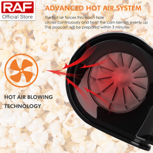 RAF Mini Popcorn Maker Machine Oil-free Electric Popcorn Popper for Home Automated Popcorn Machine DIY Snack for Parties Kids