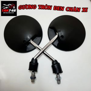 Gương kính chiếu hậu TRÒN ĐEN CẬP tùy chọn loại 10ly và 8ly 2 chân đều là ren thuận quý khách chú ý.
