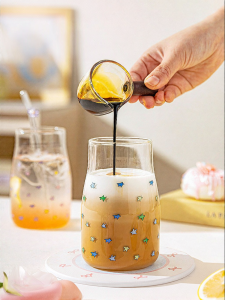 MODERN SWEETHOME | Large Capacity Straw Borosilicate Glass Cup