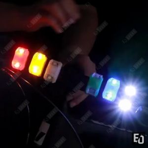 Đèn Led Gắn Xe Đạp Silicon Nhấp Nháy Cảnh Báo 3 Chế Độ Nhiều Màu Sắc Độ Bền Cao - Eo.sportdz