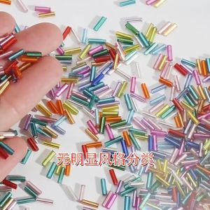 2x6mm ลูกปัดปล้องอ้อย สำหรับงาน DIY อุปกรณ์เสริมงานฝีมือ ทำสร้อย สร้อยข้อมือ ปล้องอ้อย ปล้องอ่อยเกลียว